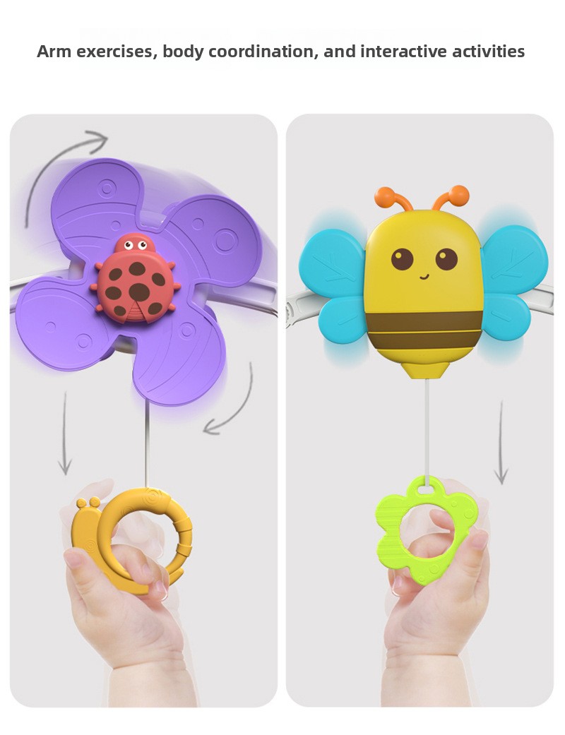 Baby Crib Rotating Rattle Toy – Bee & Ocean Themes – photo 4