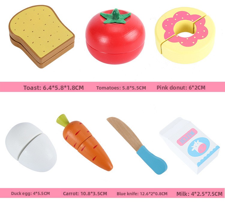 Wooden Magnetic Fruit & Vegetable Cutting Play Set – photo 23