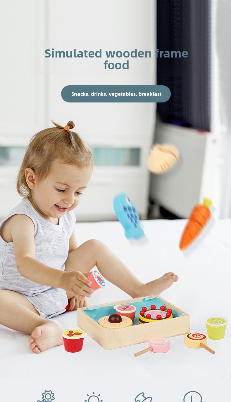 Wooden Magnetic Fruit & Vegetable Cutting Play Set – photo 1