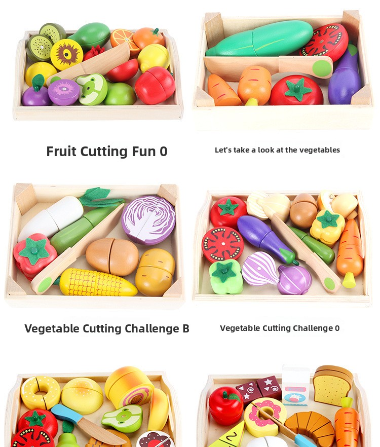 Wooden Magnetic Fruit & Vegetable Cutting Play Set – photo 11