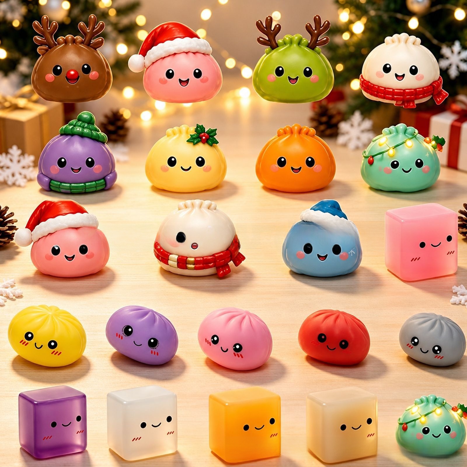Christmas Squishy Toy Advent Calendar – 24 Surprise Pieces – photo 2