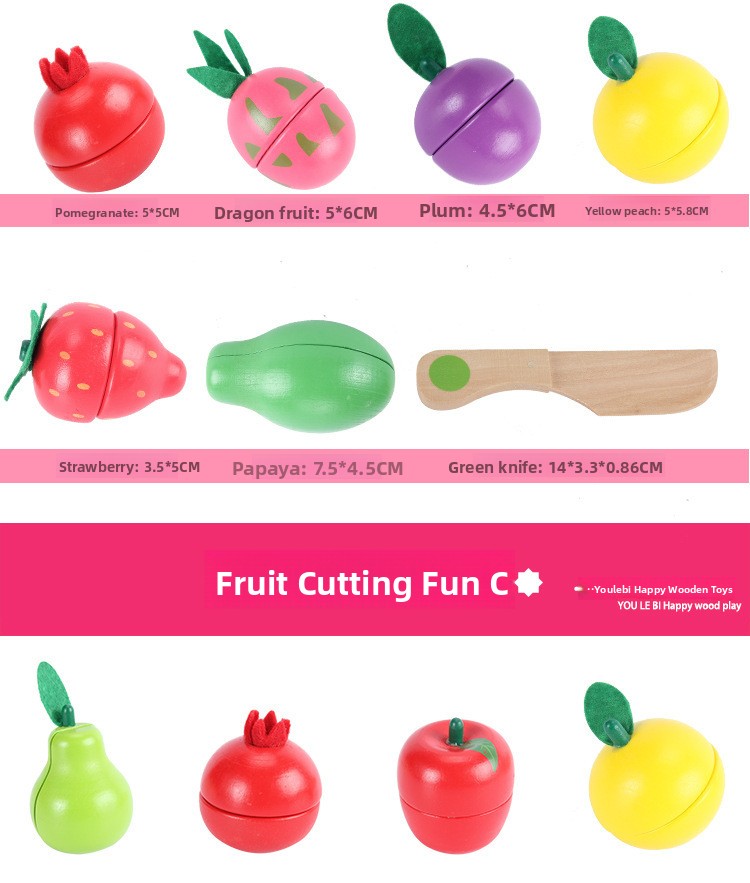 Wooden Magnetic Fruit & Vegetable Cutting Play Set – photo 17