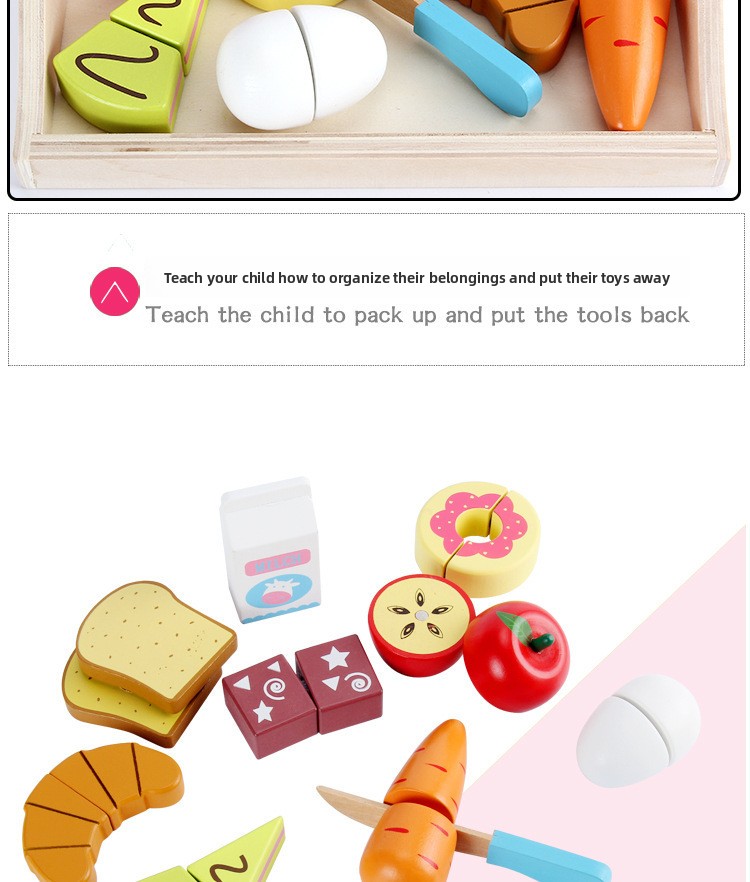Wooden Magnetic Fruit & Vegetable Cutting Play Set – photo 14