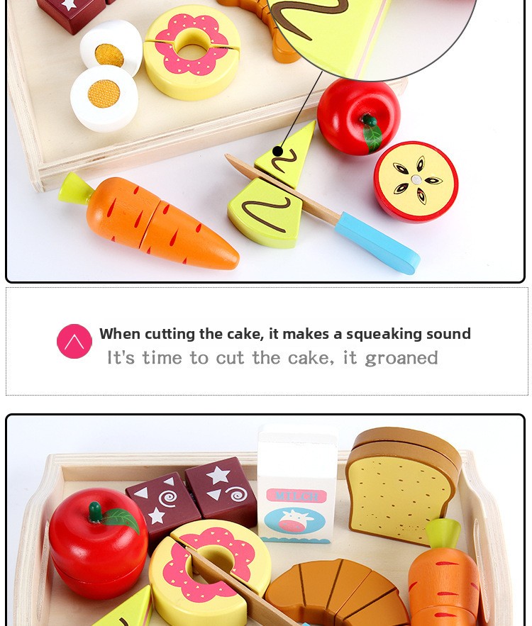 Wooden Magnetic Fruit & Vegetable Cutting Play Set – photo 13