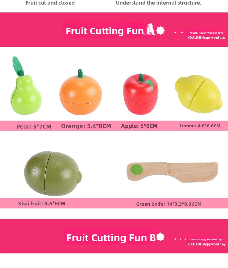 Wooden Magnetic Fruit & Vegetable Cutting Play Set – photo 16