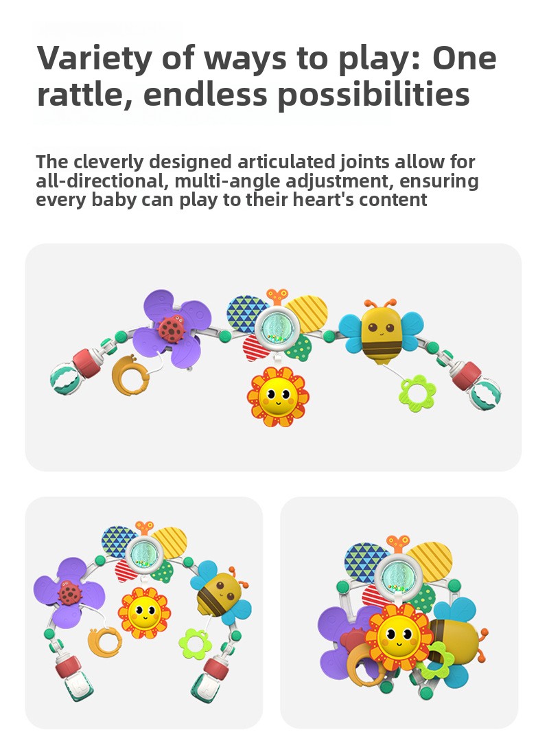 Baby Crib Rotating Rattle Toy – Bee & Ocean Themes – photo 5