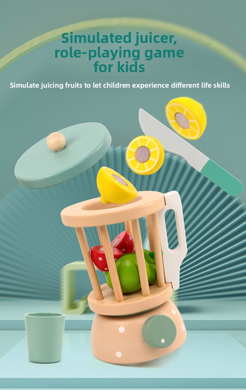 Wooden Pretend Kitchen Appliances – Blender & Juicer Options – supplier image 3
