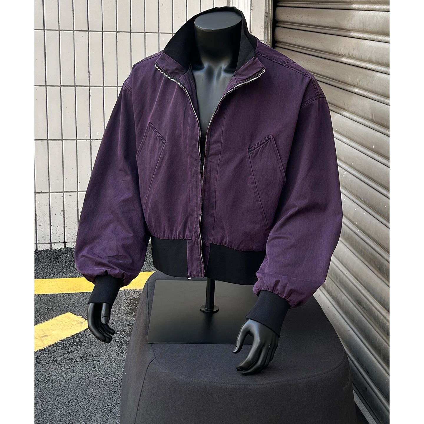 Men's vintage washed distressed pilot jacket