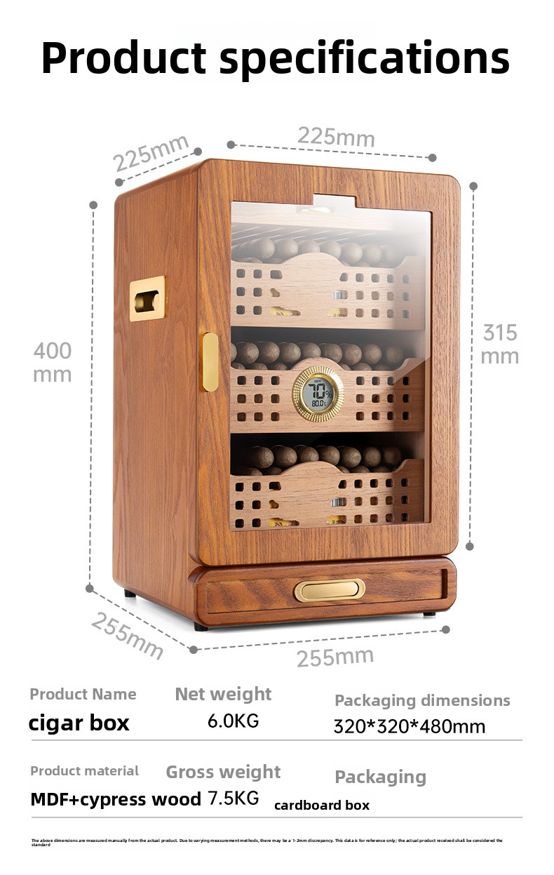Four Layer Cedar Lined Cigar Box with Humidifier