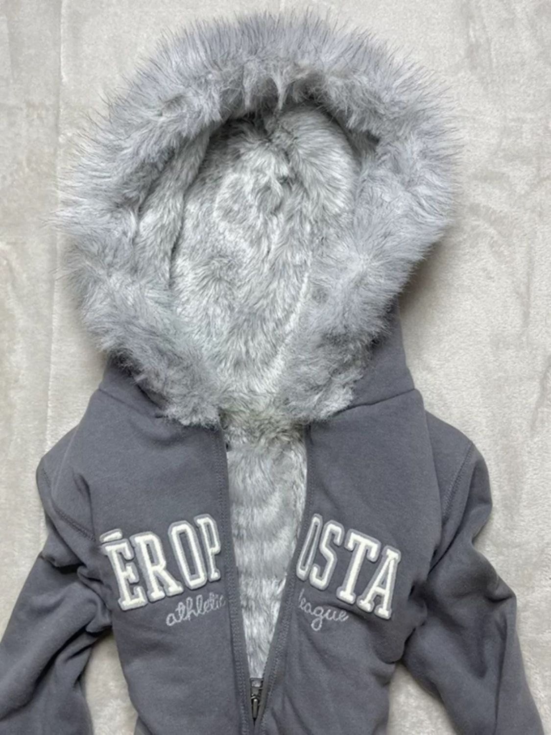 Fleece Lined Hooded Sweatshirt Coat