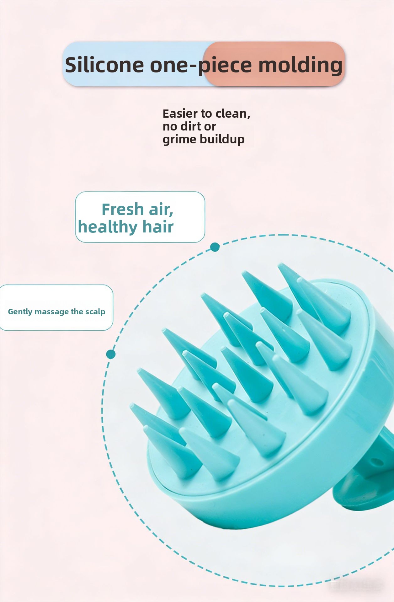 Silicone Shampoo Scalp Massage Brush