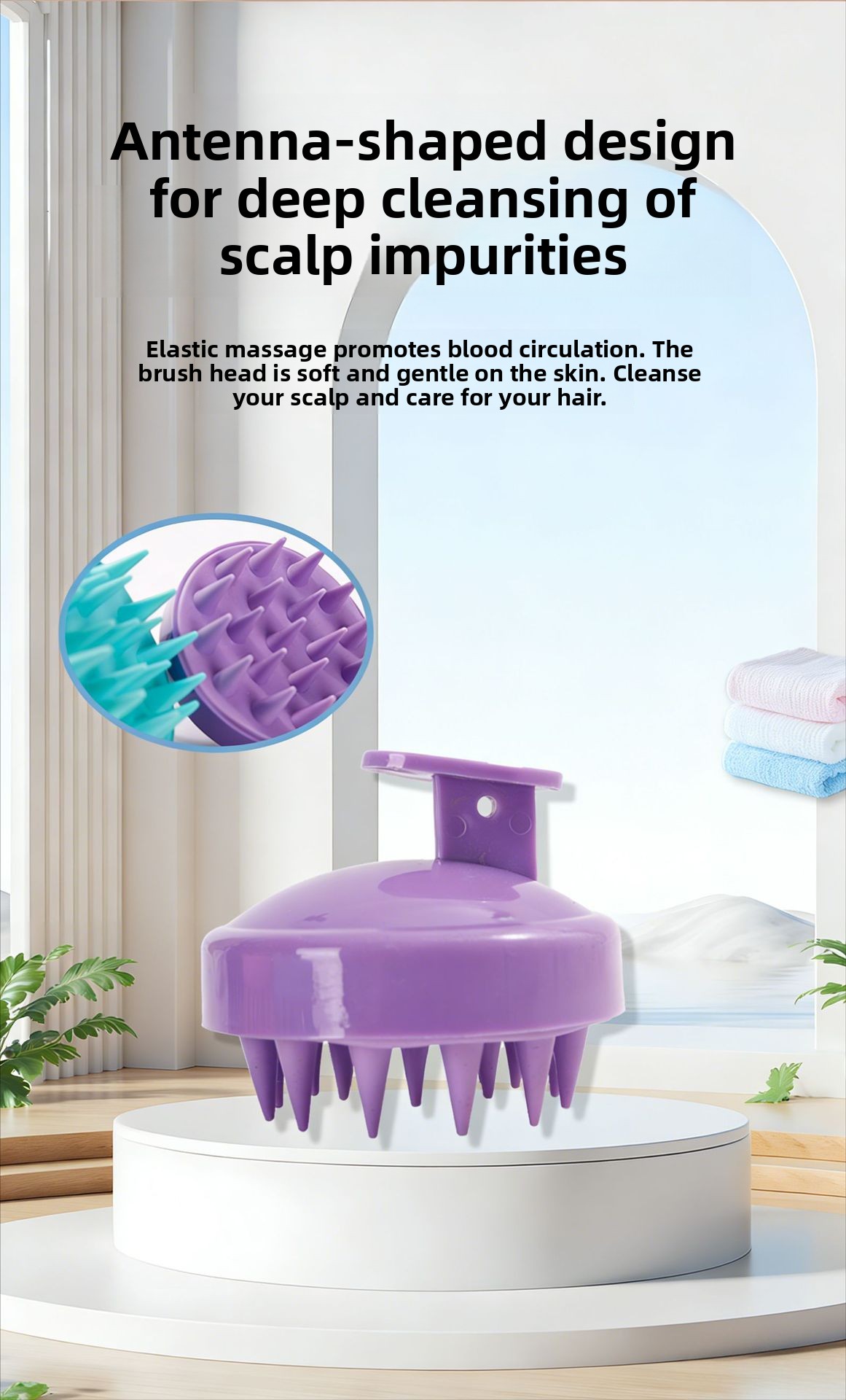 Silicone Shampoo Scalp Massage Brush