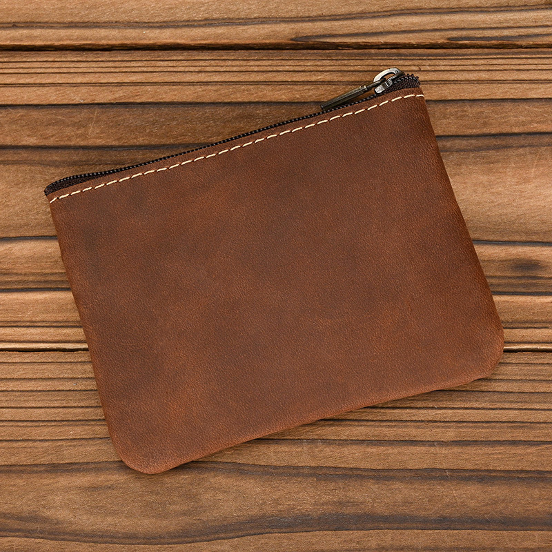 Vintage Genuine Leather Wallet with Keychain