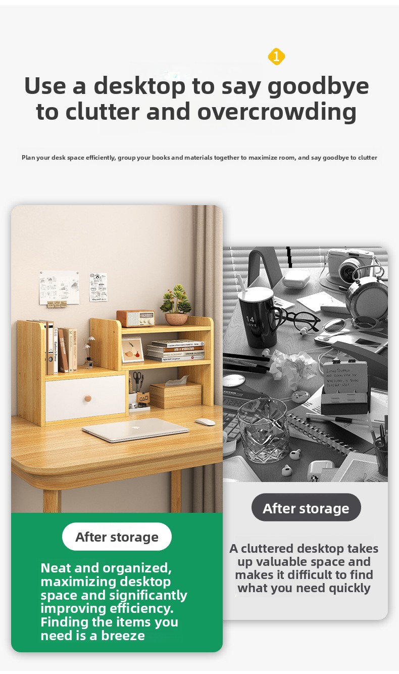 Multilayer Desktop Organizer with Drawers