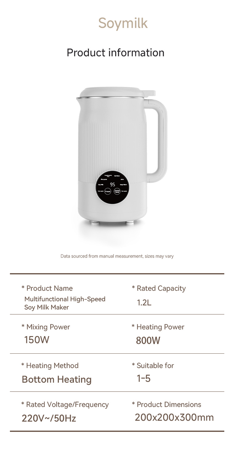 Multifunctional Soy Milk Maker and Grinder
