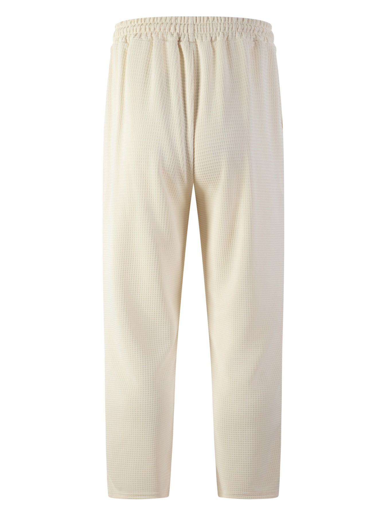 men's new large checkered drawstring casual pants, lightweight, breathable, comfortable straight-leg pocket trousers