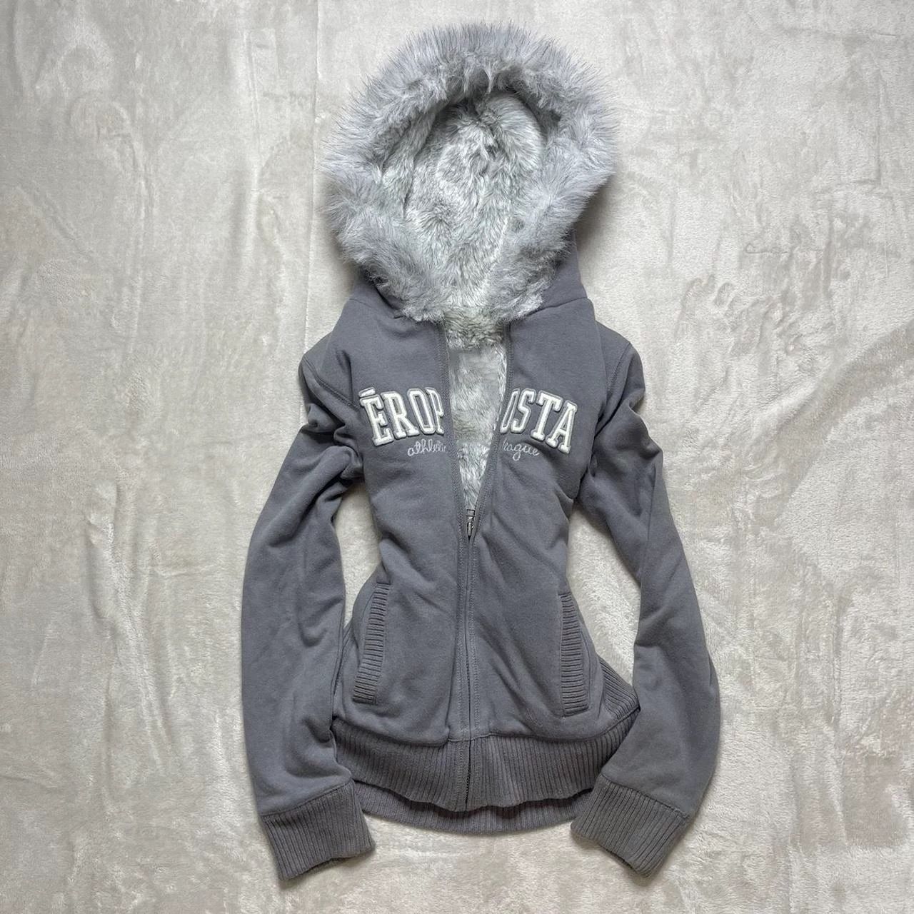 Fleece Lined Hooded Sweatshirt Coat