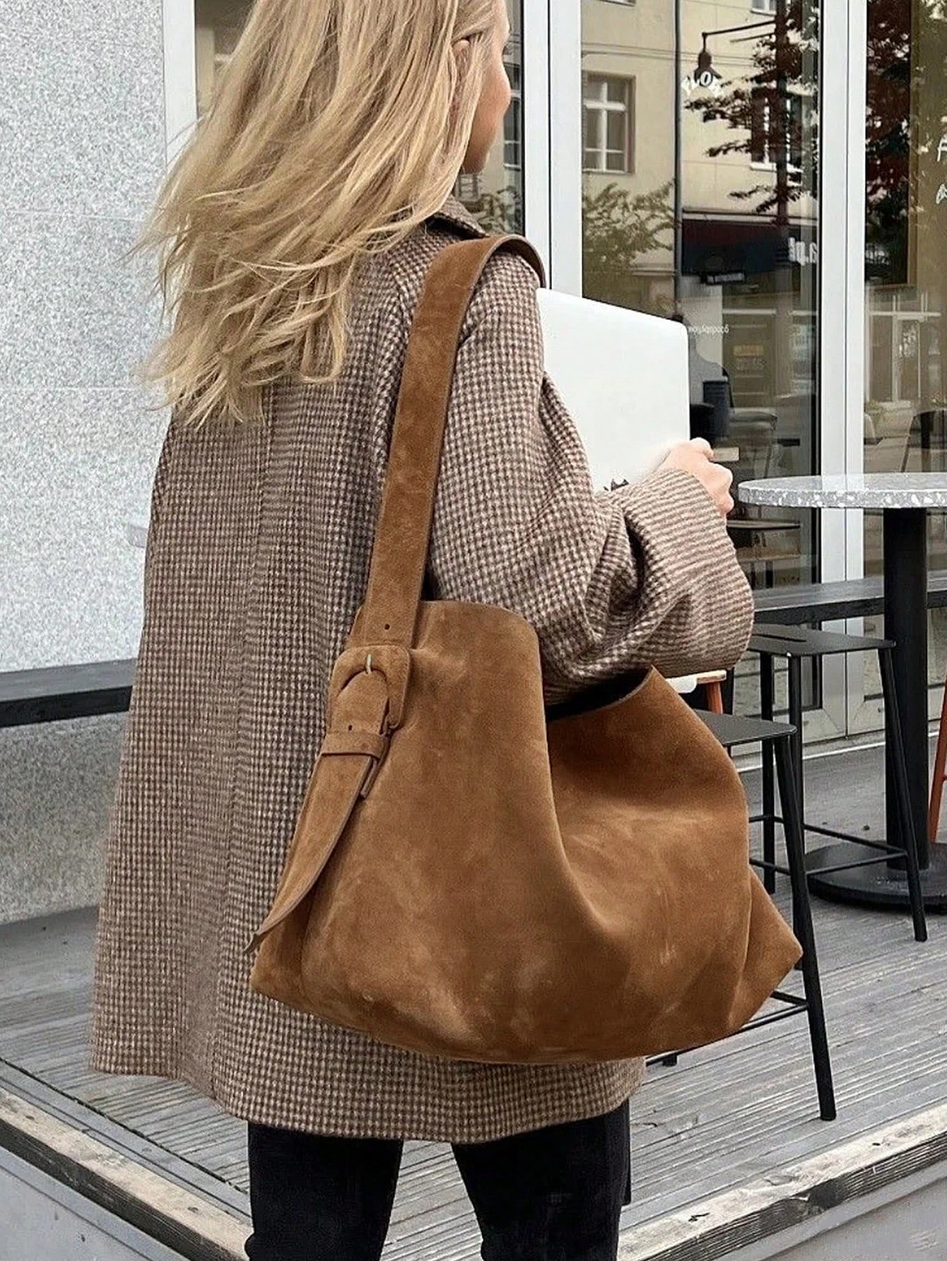 Retro Brown Corduroy Shoulder Bag