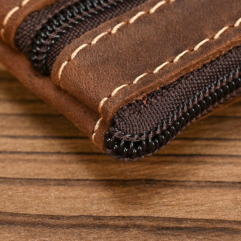 Vintage Genuine Leather Wallet with Keychain