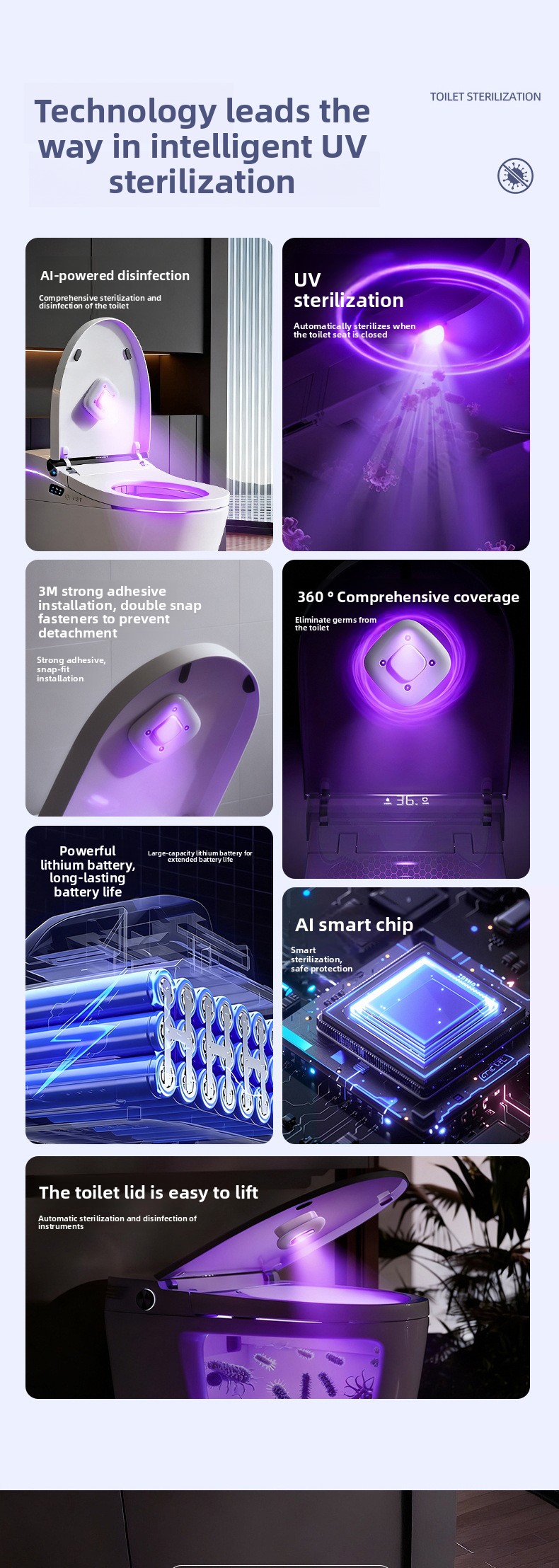 USB-Rechargeable Toilet UV Device – White — QIUOLA | qiuola.com