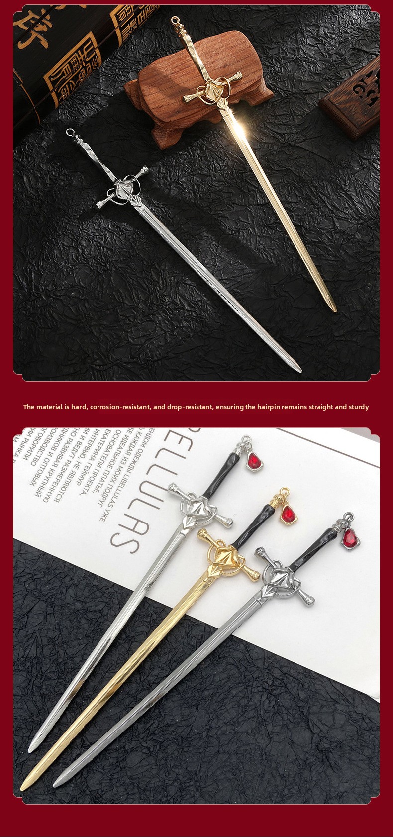 New Chinese-Style Ancient Sword Hairpin