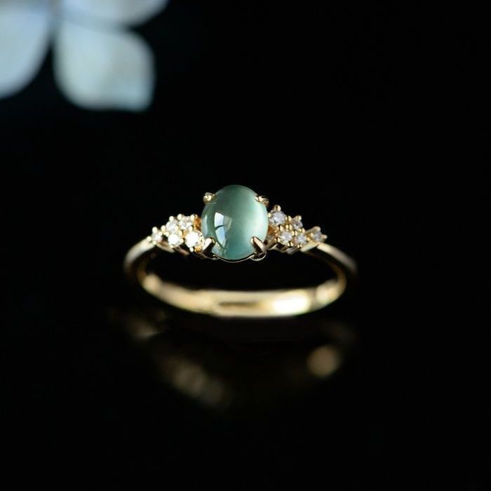 Adjustable Chalcedony Diamond Ring