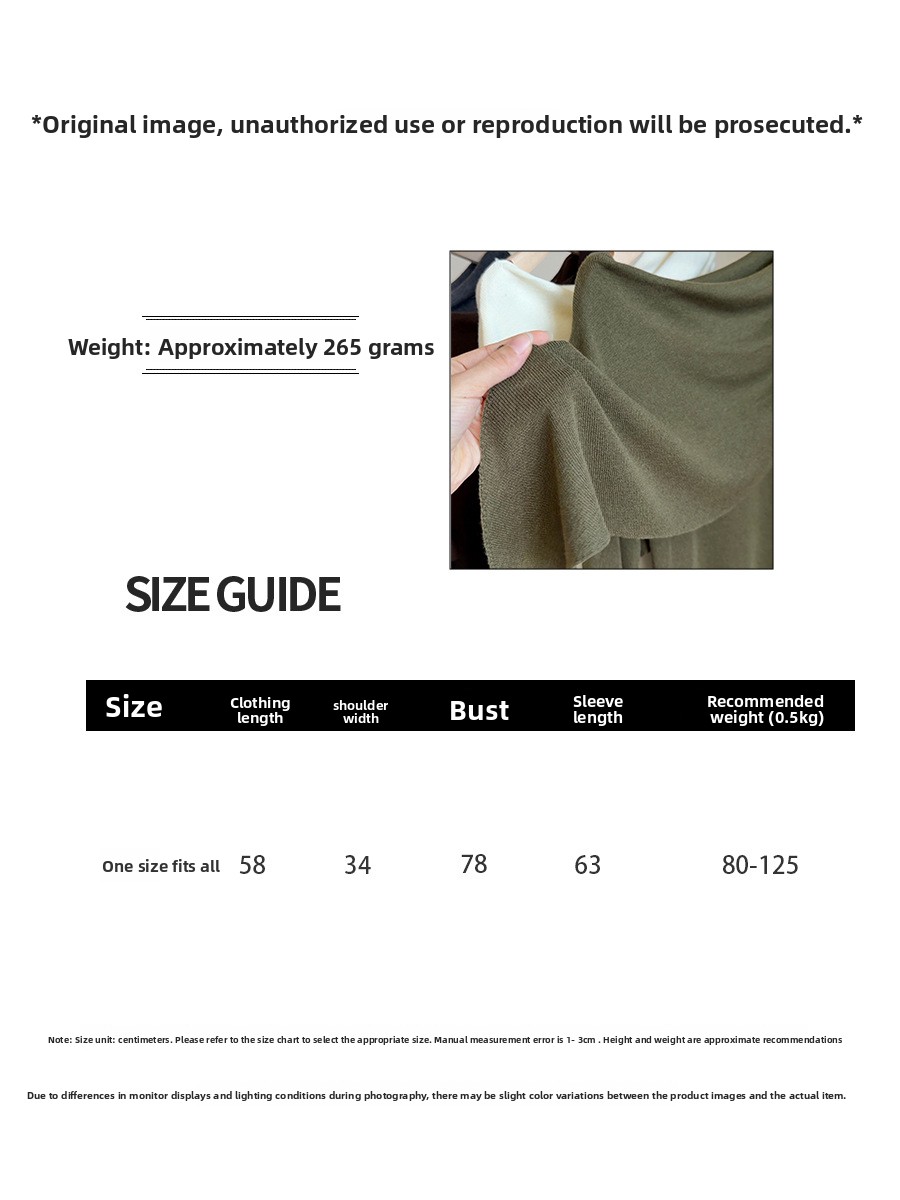 Women Knitted Cape Style Pullover Faux Two Piece Loose Top