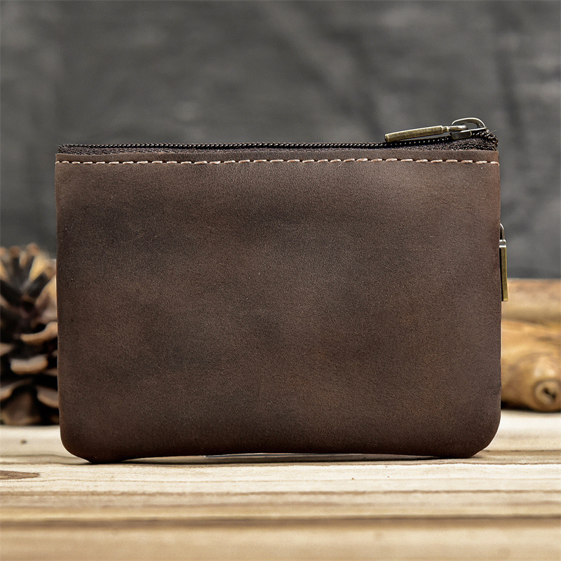 Vintage Genuine Leather Wallet with Keychain