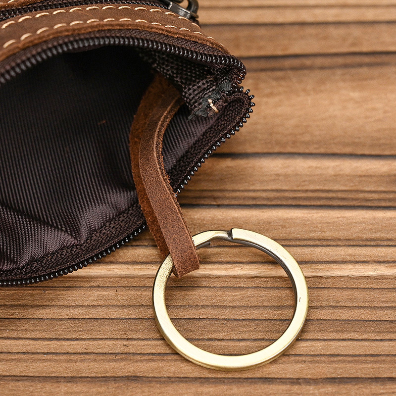 Vintage Genuine Leather Wallet with Keychain