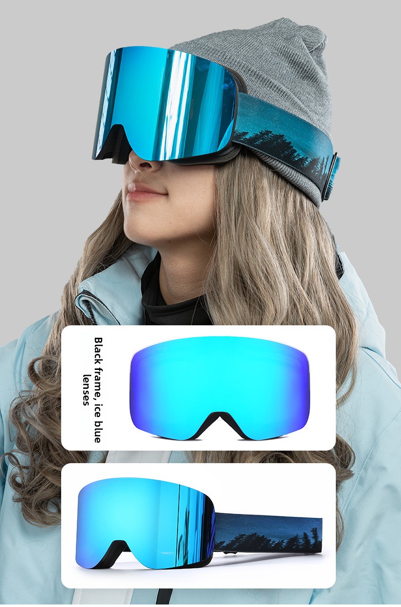 Magnetic Anti-Fog Ski Goggles