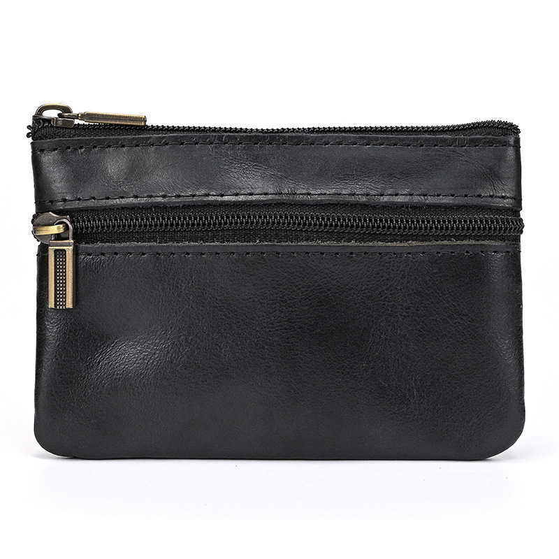 Vintage Genuine Leather Wallet with Keychain