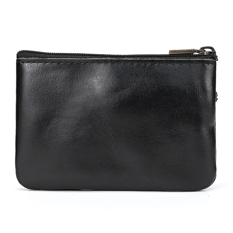 Vintage Genuine Leather Wallet with Keychain