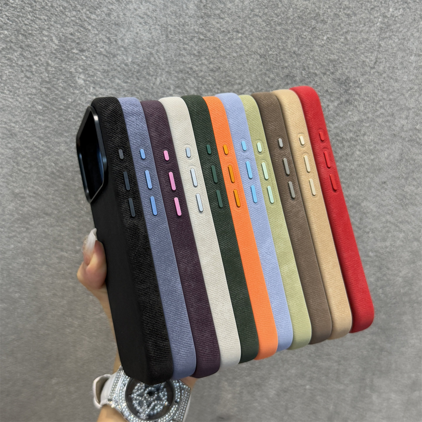 Flannel magnetic phone case