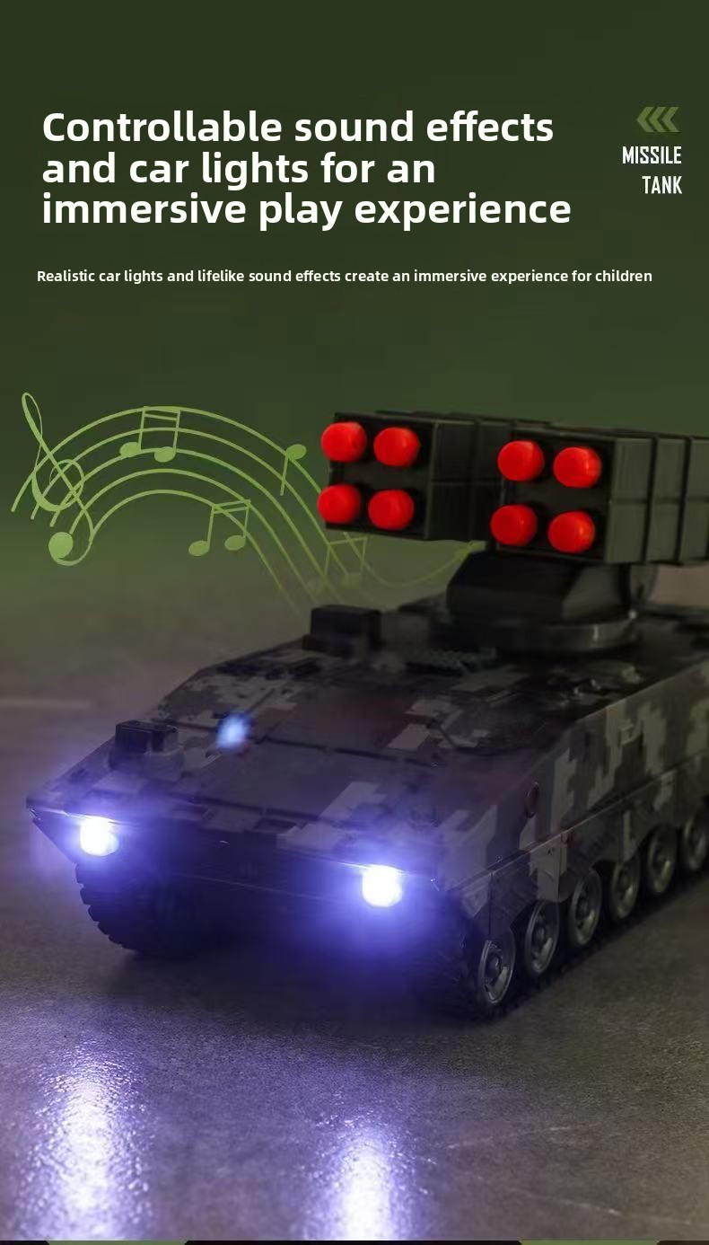 Rechargeable Remote Control Toy Tank with Launch Function