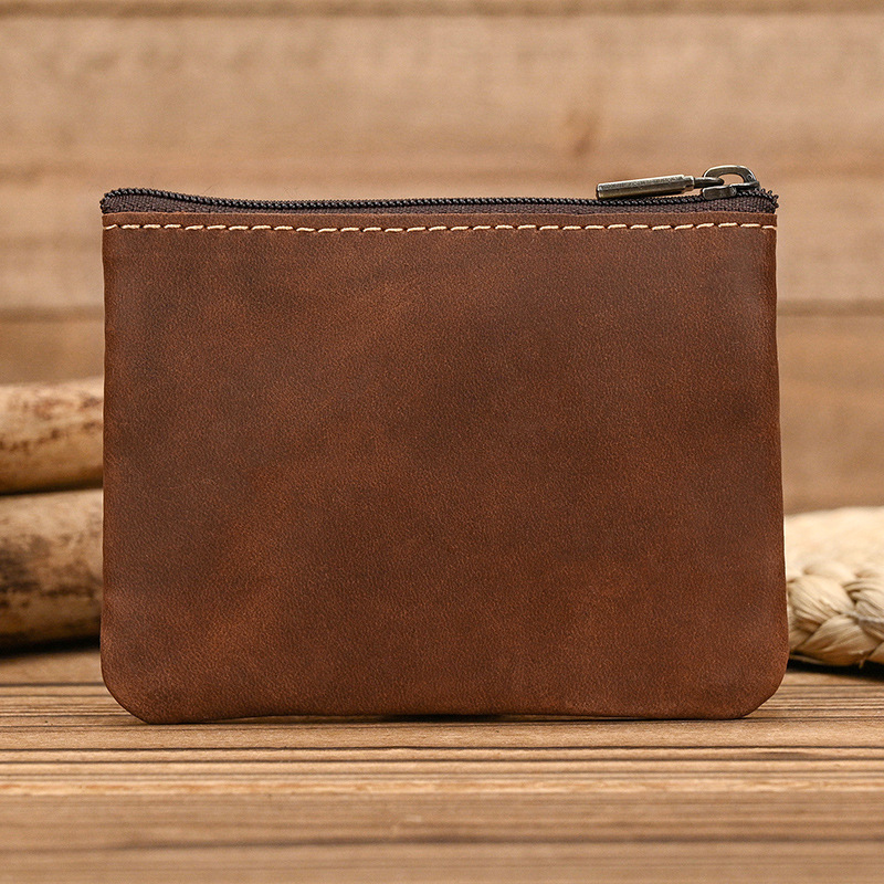 Vintage Genuine Leather Wallet with Keychain