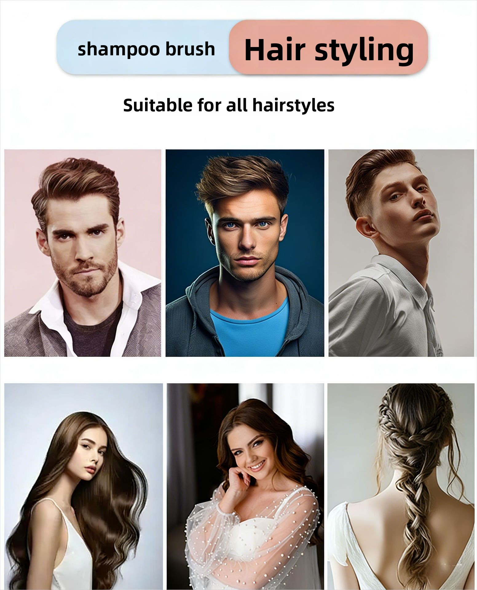 Silicone Shampoo Scalp Massage Brush