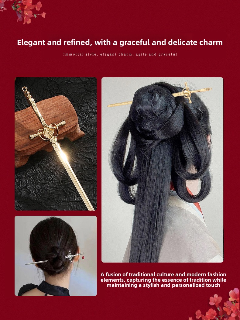 New Chinese-Style Ancient Sword Hairpin