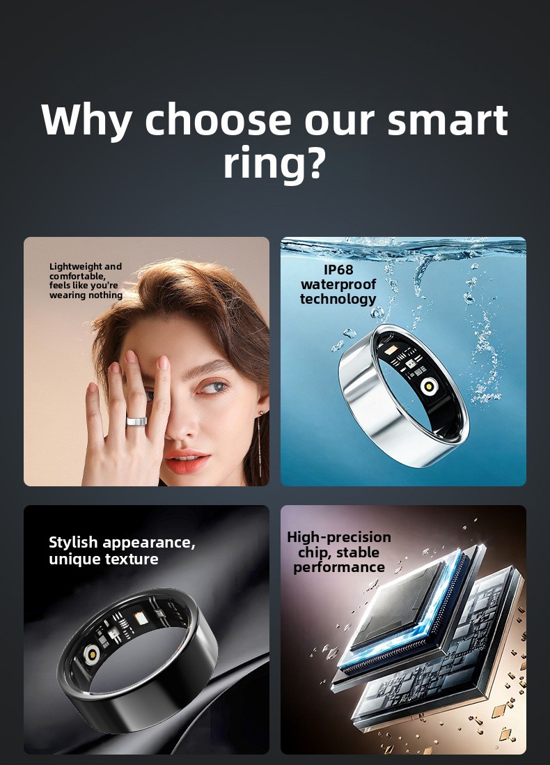 Smart Health Monitoring Ring with Sleep Heart Rate Tracking