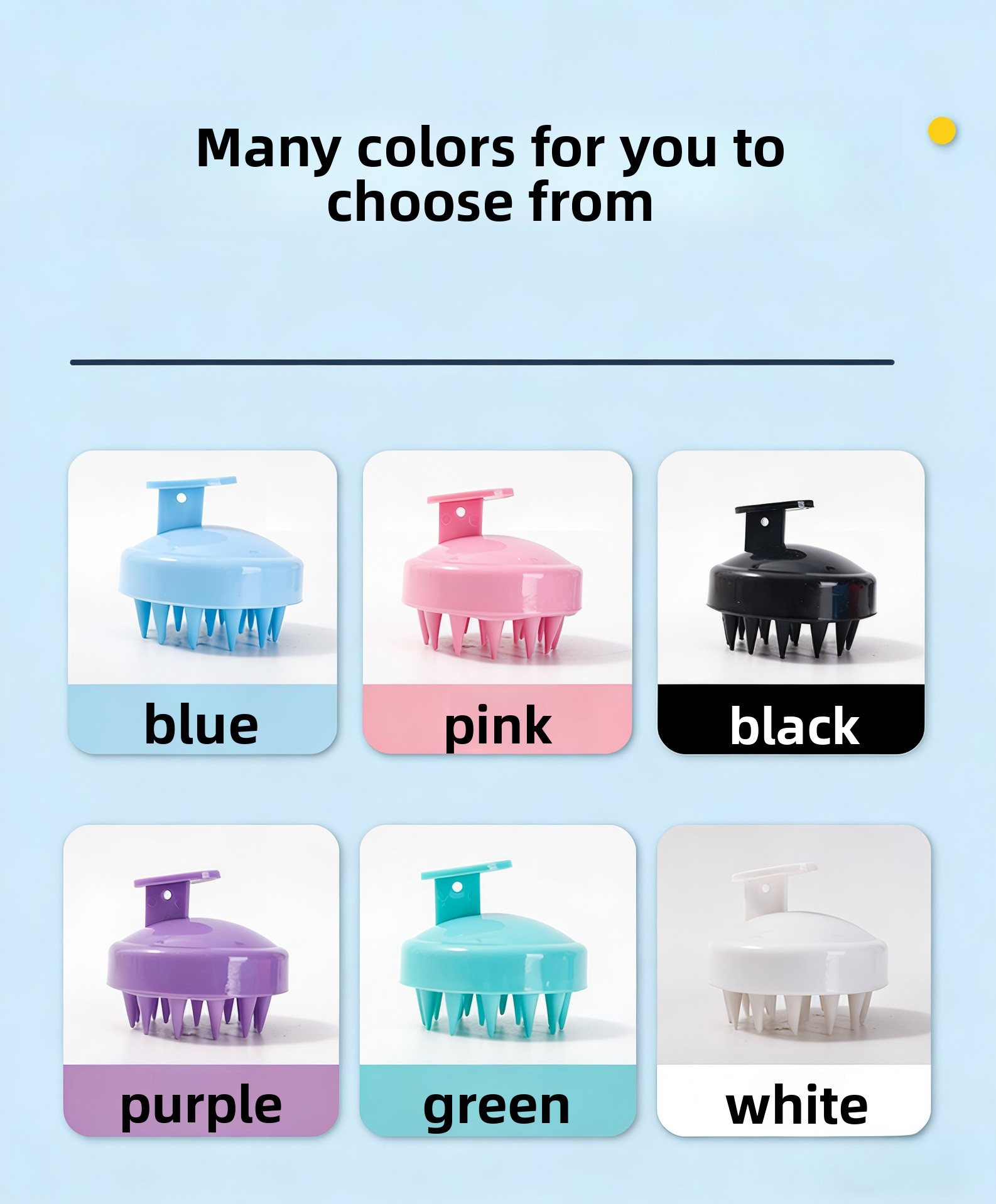 Silicone Shampoo Scalp Massage Brush