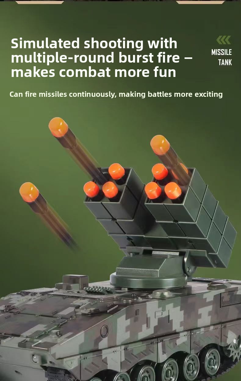 Rechargeable Remote Control Toy Tank with Launch Function