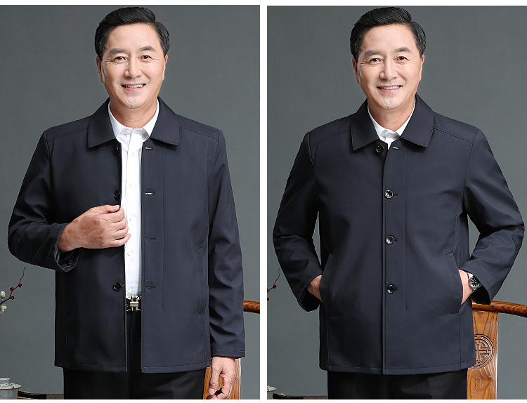 Mens Spring Autumn Jacket Cotton Blend Casual Outerwear