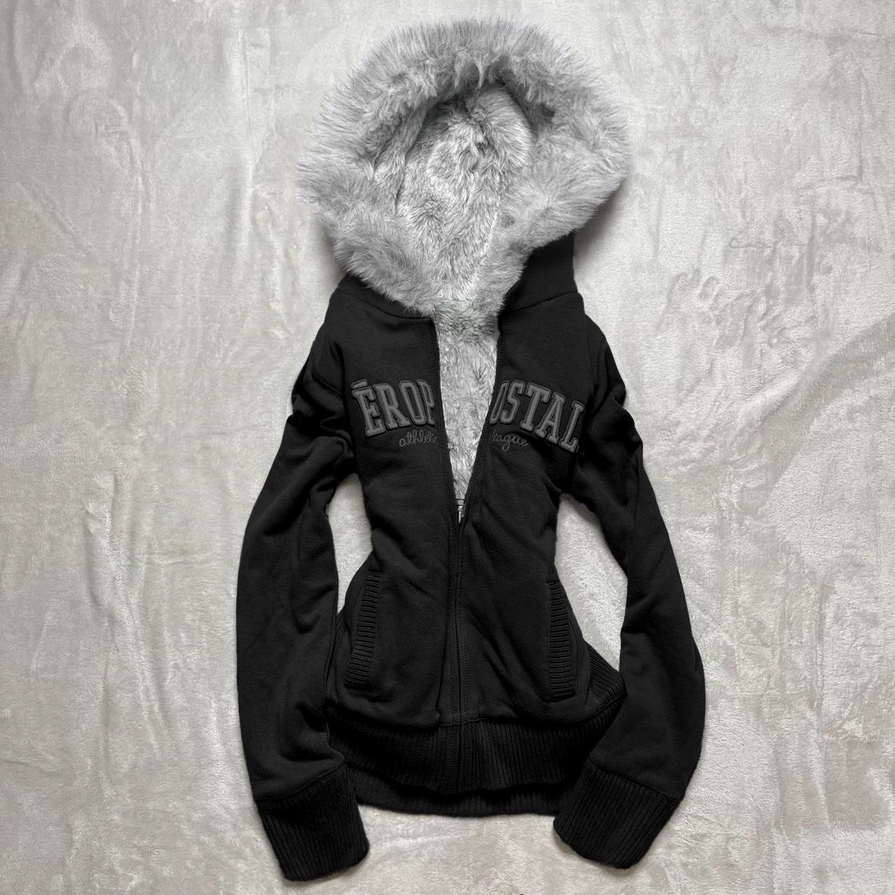Fleece Lined Hooded Sweatshirt Coat