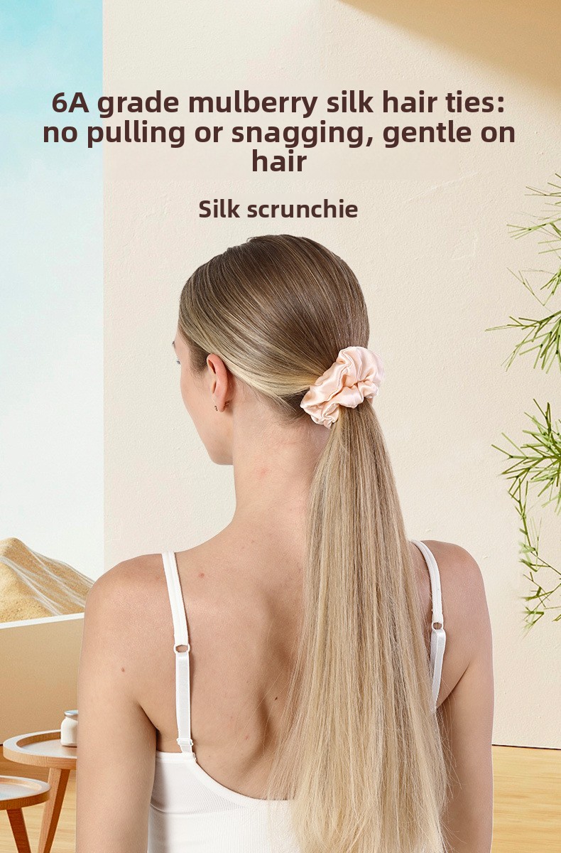 100 Mulberry Silk Large Intestine Hair Band 16mm 3.5cm Hair Rope