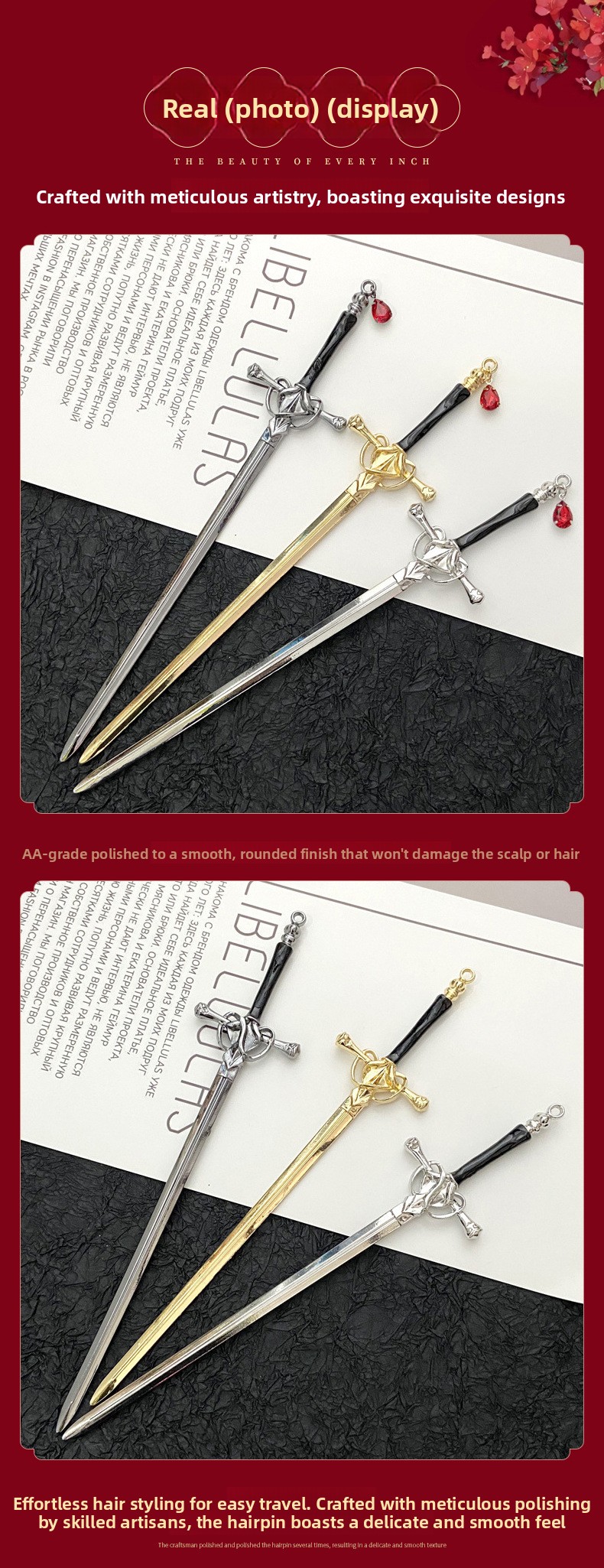 New Chinese-Style Ancient Sword Hairpin