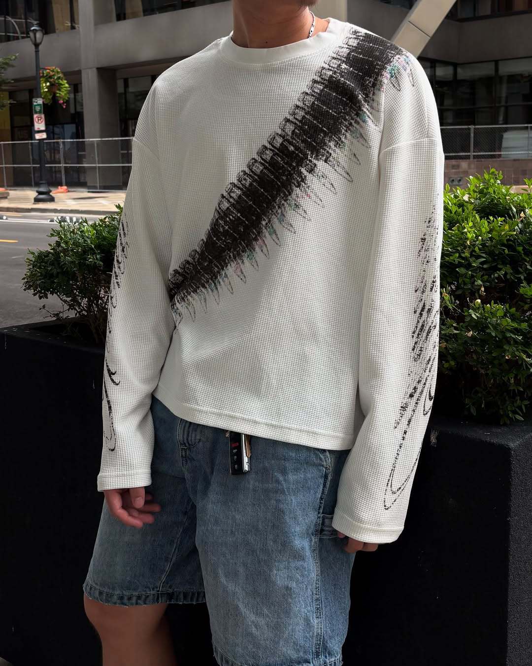 Y2K Bullet Letter Print Long Sleeve T-Shirt