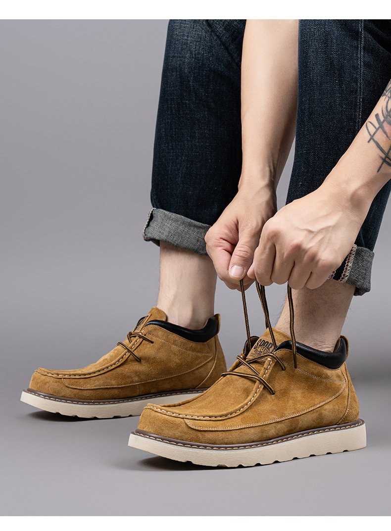 Mens Pigskin Casual Boots
