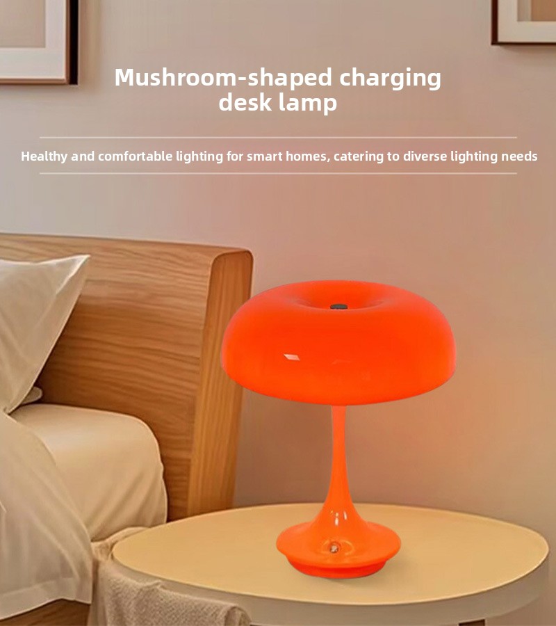 Minimalist Mushroom Table Lamp USB Touch Night Light