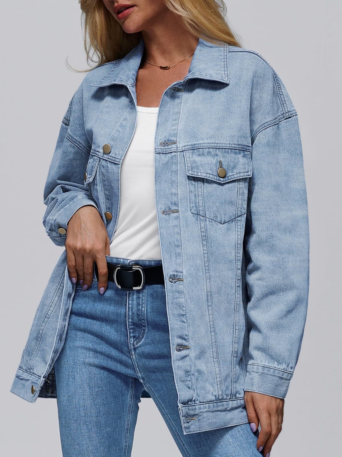 Women's Denim Button Front Jacket