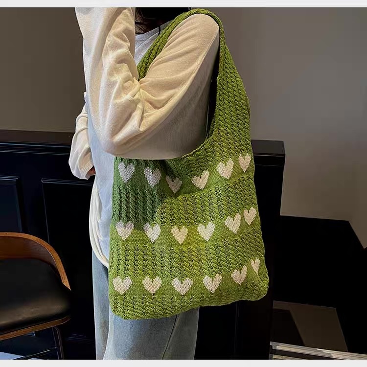 Women's Knitted Shoulder Tote Bag