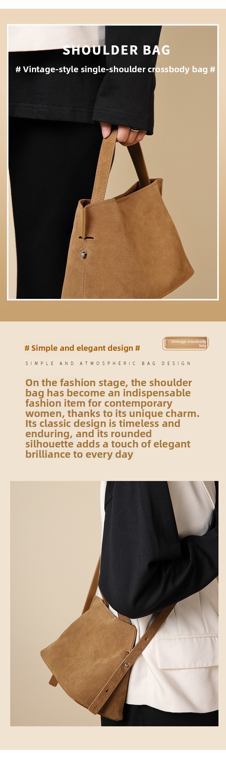 Women's Suede Crossbody Bag